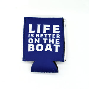 Blue ZipSIp with Life is better on the boat text 