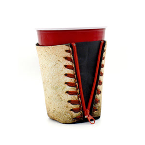 Baseball Texture ZipSip on solo cup