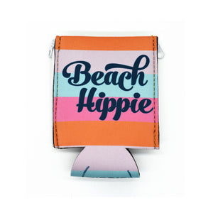 Pastel Stripe ZipSiip with beach hippie script
