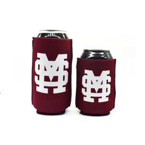 Mississippi State University Maroon ZipSip and BigSip tall and short black can