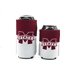 Mississippi State University BigSip and ZipSip, Maroon and gray on Can and tall can