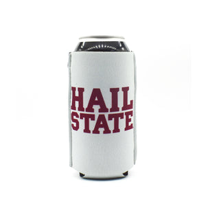 Mississippi State University gray Hail State BigSip on tall black can