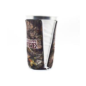 Mississippi State University Mossy oak Camo BigSip on aluminum cup