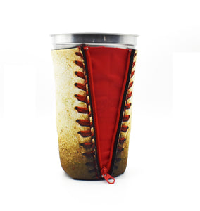 Baseball Texture BigSip on aluminum cup