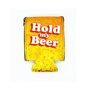 Beer background ZipSip with hold my beer text