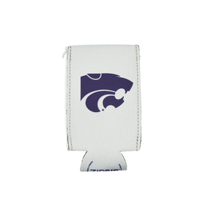 Kansas State University K-State Gray ZipSip drink sleeve laid flat