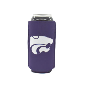 Kansas State University K-State Purple ZipSip drink sleeve laid flat