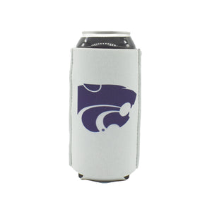 Kansas State University K-State Gray ZipSip drink sleeve laid flat