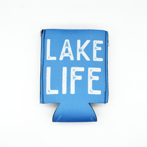Blue ZipSip with white lake life text