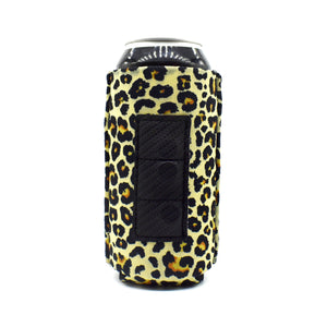 Leopard ZipSip drink sleeve laid flat