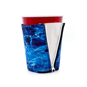 Marlin water mossy oak pattern ZipSip on a solo cup