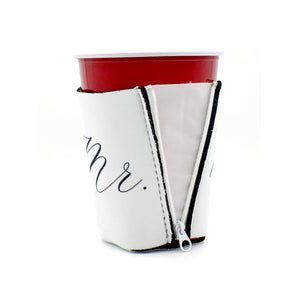 White ZipSip and Mr. in script font on solo cup
