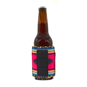 Serape pattern with leopard accent magnet ZipSips on a bottle