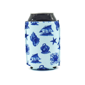 Vintage Sea ZipSip drink sleeve laid flat