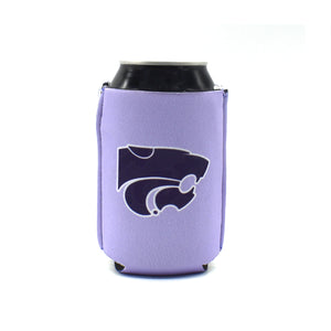 K-State Lavender ZipSip drink sleeve laid flat
