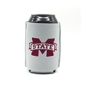 Mississippi State University gray ZipSip on black can