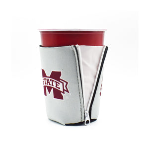 Mississippi State University gray ZipSip on solo cup