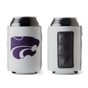 Kansas State University K-State Gray ZipSip drink sleeve laid flat