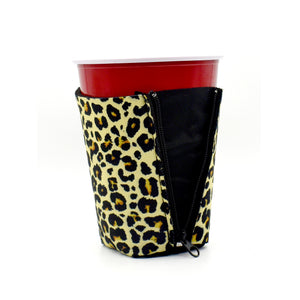 leopard pattern ZipSip on a solo cup
