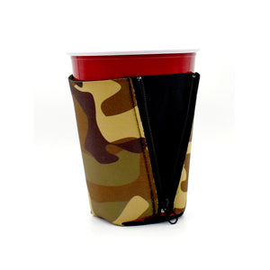 Retro Camo ZipSip on a solo cup