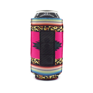 Serape pattern with leopard accent magnet BigSips on a tall boy