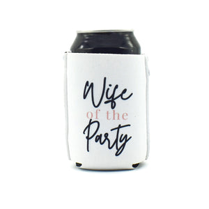 Wife of the Party ZipSip drink sleeve on aluminum soda pop can